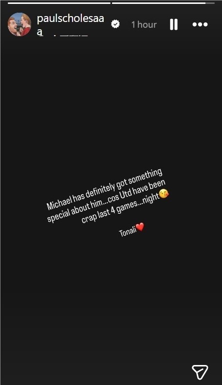 嘲讽卡里克引发争议，斯科尔斯已经删除相关社媒动态